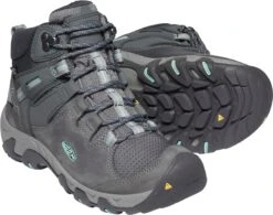 'Keen Outdoor' Women's Steens WP Leather Mid Hiker - Steel Grey / Ocean Wave -Sports Footwear Shop 1022332 PPS large 1024x1024@2x
