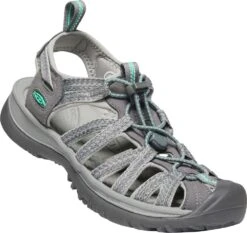 'Keen Outdoor' Women's Whisper Sandal - Medium Grey / Peacock Green -Sports Footwear Shop 1022814 3Q large 1024x1024@2x