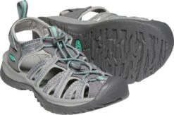 'Keen Outdoor' Women's Whisper Sandal - Medium Grey / Peacock Green -Sports Footwear Shop 1022814 PPS large 1024x1024@2x