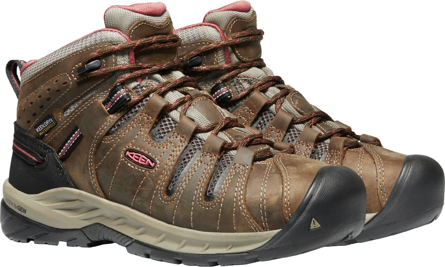 'Keen Utility' Women's Flint II EH WP Mid Hiker - Cascade Brown / Brick Dust 4 'Keen Utility' Women's Flint II EH WP Mid Hiker - Cascade Brown / Brick Dust - Image 4