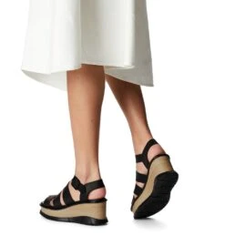 'Sorel' Women's Joanie III Ankle Strap Sandal - Black / Black -Sports Footwear Shop 1986391 010 a9 presetHigh Res JPEG 300DPI 1024x1024@2x