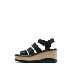 'Sorel' Women's Joanie III Ankle Strap Sandal - Black / Black -Sports Footwear Shop 1986391 010 m presetHigh Res JPEG 300DPI 1024x1024@2x