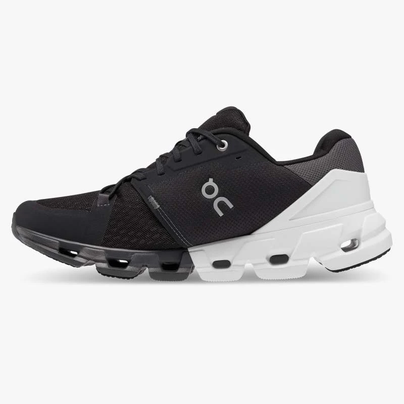 'On Running' Men's Cloudflyer 4 - Black / White (Wide) 6 'On Running' Men's Cloudflyer 4 - Black / White (Wide) - Image 6