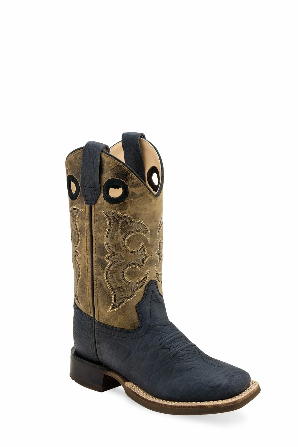 'Old West' Children's Western Square Toe - Black / Tan 1 'Old West' Children's Western Square Toe - Black / Tan