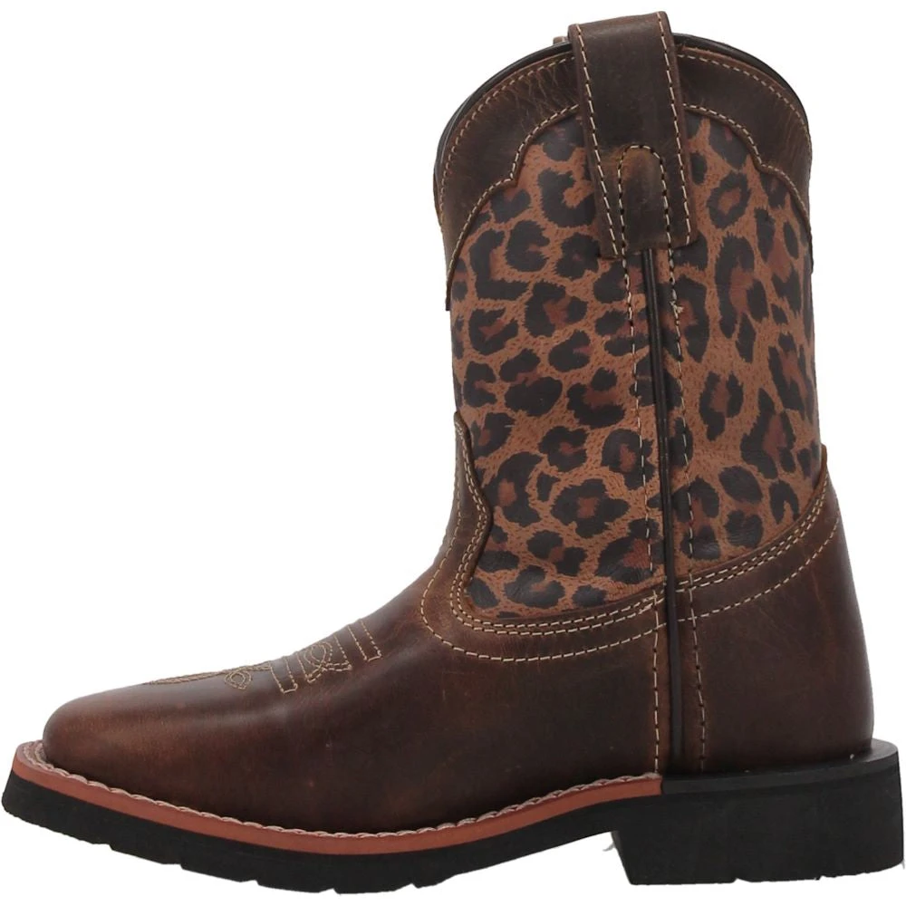 'Dan Post' Youth 9" Makucha Leopard Western Square Toe - Tan / Multi (Sizes 3Y-6Y) 7 'Dan Post' Youth 9" Makucha Leopard Western Square Toe - Tan / Multi (Sizes 3Y-6Y) - Image 7