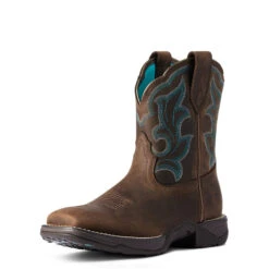 'Ariat' Women's Anthem Shortie Western Square Toe - Distressed Brown 9 'Ariat' Women's Anthem Shortie Western Square Toe - Distressed Brown -Sports Footwear Shop F21 WMS WEST 10038429 3 4 front 1024x1024@2x