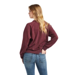 'Ariat' Women's Desert Ride Crewneck Sweatshirt - Maroon Banner 5 'Ariat' Women's Desert Ride Crewneck Sweatshirt - Maroon Banner -Sports Footwear Shop F22 WMS WEST 10042311 back 1024x1024@2x