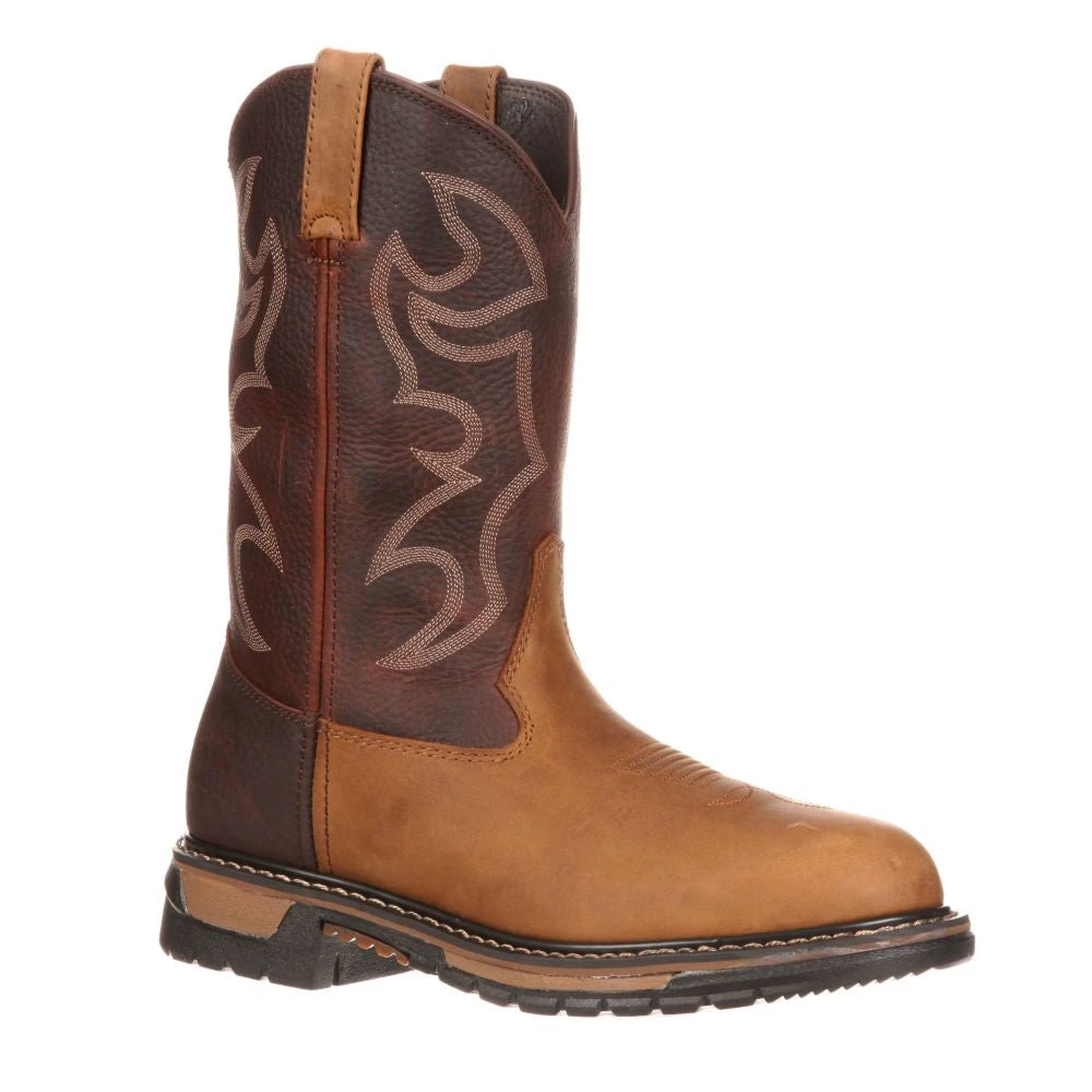 'Rocky' Men's 10" Original Ride Branson Roper WP Round Toe - Tan / Bridle Brown 6 'Rocky' Men's 10" Original Ride Branson Roper WP Round Toe - Tan / Bridle Brown - Image 6