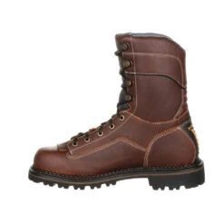 'Georgia Boot' Men's 8" AMP LT Logger EH WP Comp Toe - Brown 11 'Georgia Boot' Men's 8" AMP LT Logger EH WP Comp Toe - Brown -Sports Footwear Shop GB00238 instep profile 1024x1024@2x