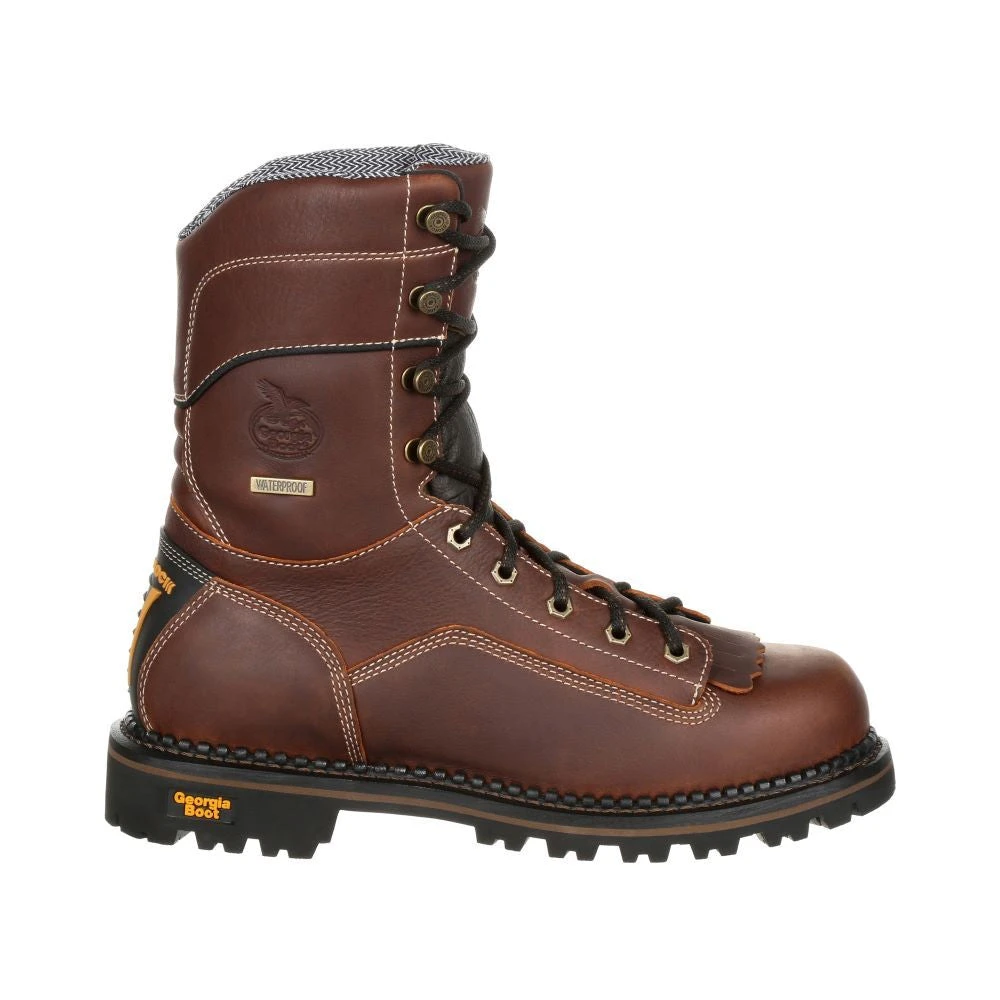 'Georgia Boot' Men's 8" AMP LT Logger EH WP Comp Toe - Brown 1 'Georgia Boot' Men's 8" AMP LT Logger EH WP Comp Toe - Brown