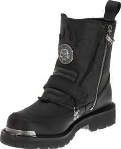 'Harley Davidson' Men's 6" Distortion Skull Zip Boot - Black -Sports Footwear Shop HDM D94167 F15 091114 135 1024x1024@2x