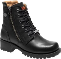 'Harley Davidson' Women's 5.5" Asher Zip Up Boot - Black