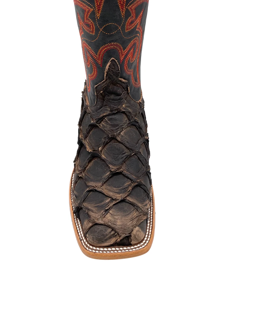 'Anderson Bean' Men's 13" HorsePower Top Hand Big Bass Square Toe - Pirarucu / Royal Blue Mad Dog 2 'Anderson Bean' Men's 13" HorsePower Top Hand Big Bass Square Toe - Pirarucu / Royal Blue Mad Dog - Image 2