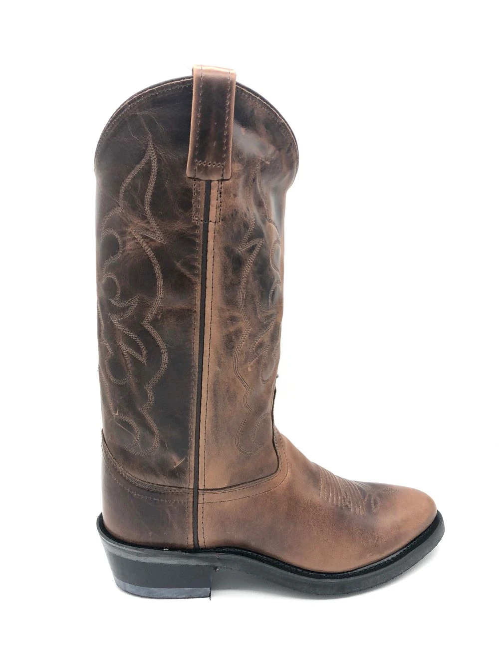 'Old West' Men's 13" Western Narrow Round Toe - Brown 4 'Old West' Men's 13" Western Narrow Round Toe - Brown - Image 4