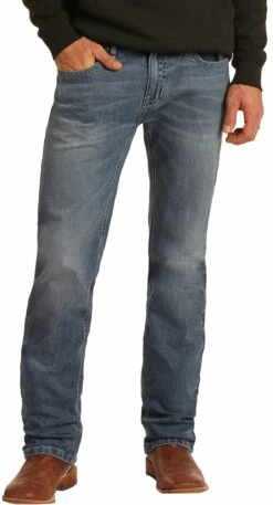 'Hooey' Men's Revolver Slim Fit Straight Bootcut - Medium Vintage Wash
