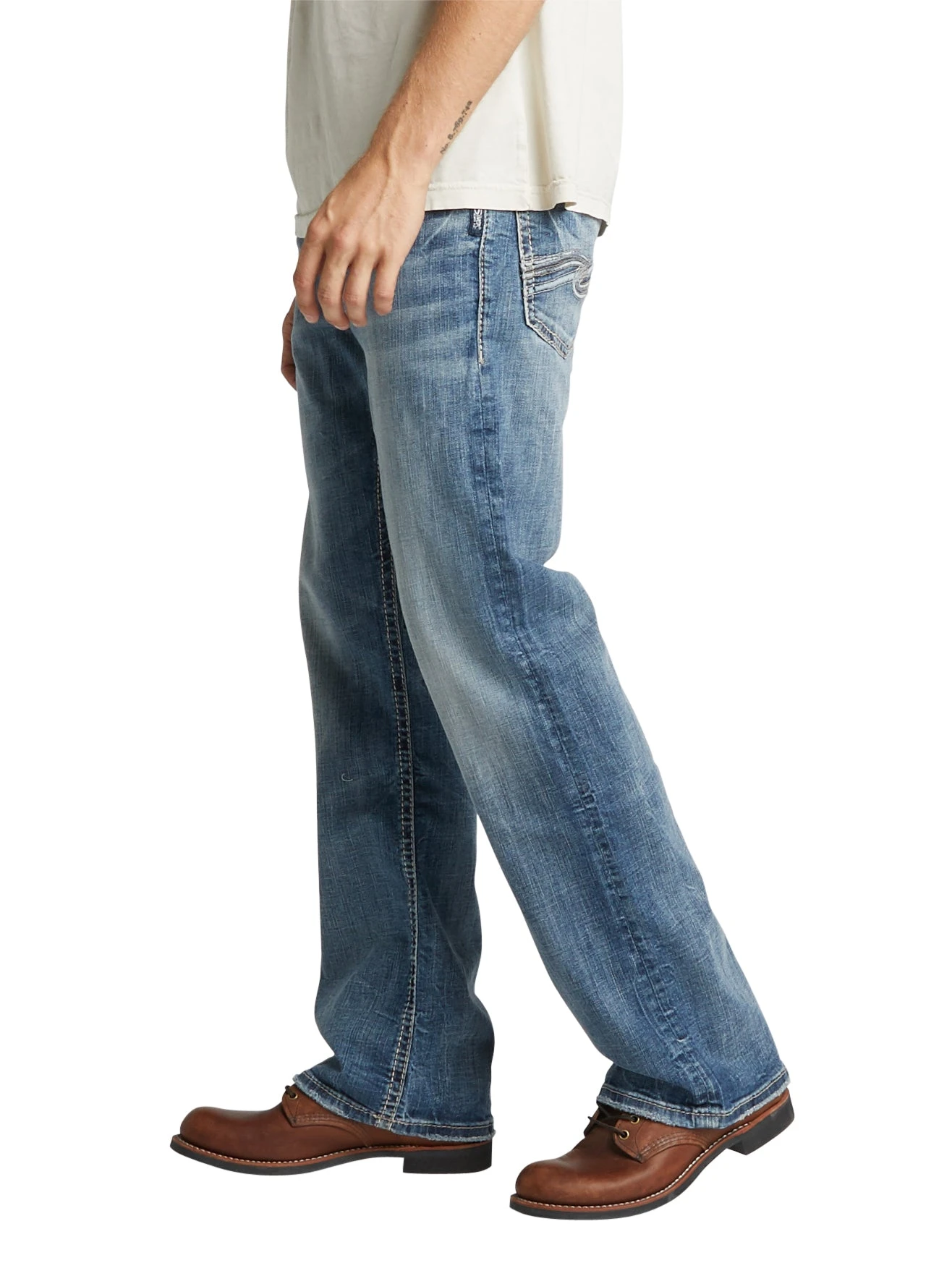 'Silver Jeans' Men's Craig Bootcut - Medium Wash Indigo 2 'Silver Jeans' Men's Craig Bootcut - Medium Wash Indigo - Image 2