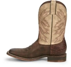 'Nocona' Men's 11" Henry Western Square Toe - Antiqued Brown Cowhide / Vintage Stone -Sports Footwear Shop NCA 009 HR5570 1024x1024@2x