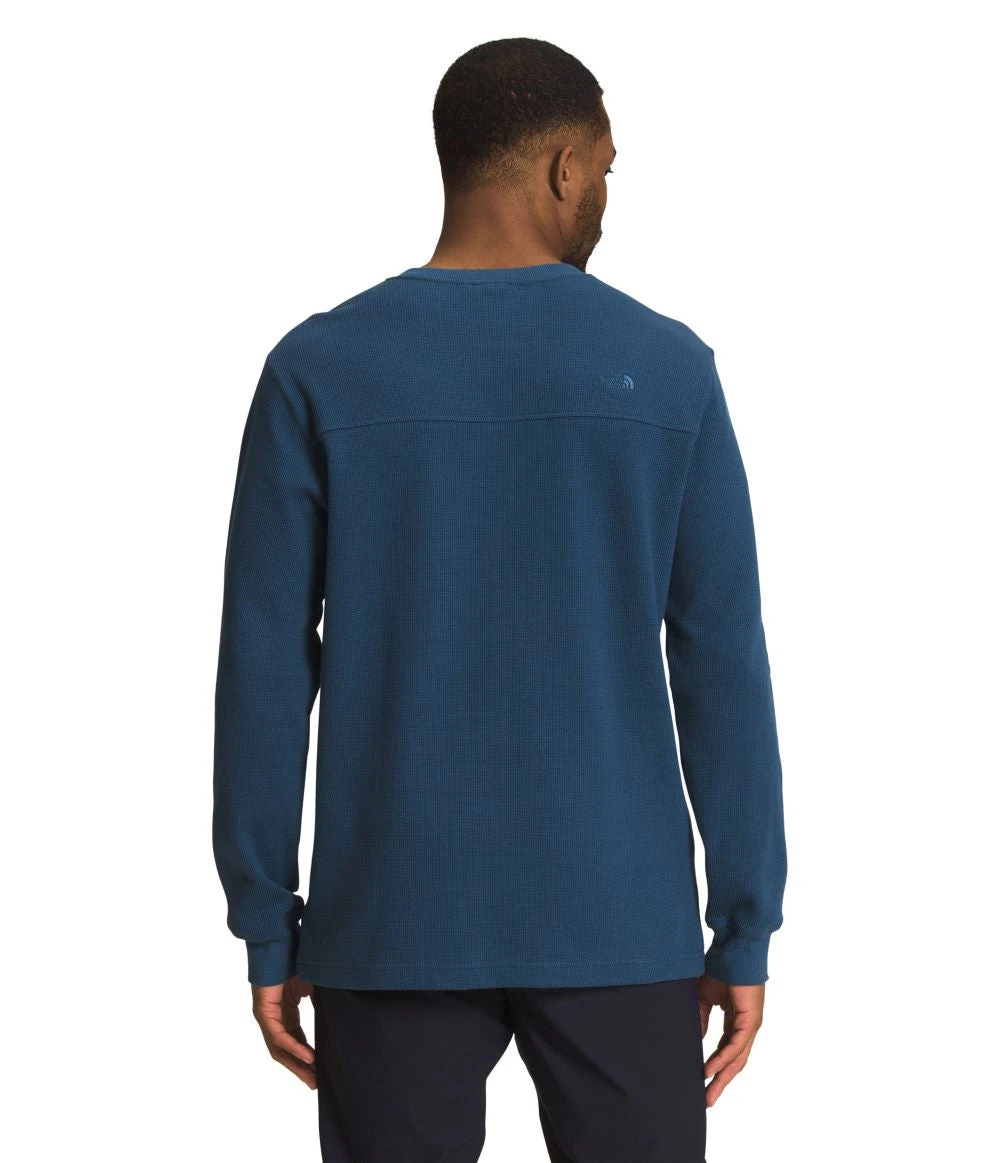 'The North Face' Men's Waffle Henley - Shady Blue 2 'The North Face' Men's Waffle Henley - Shady Blue - Image 2