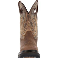 'Rocky' Men's 11" Ram's Horn EH Western Square Toe - Western Dark Brown 10 'Rocky' Men's 11" Ram's Horn EH Western Square Toe - Western Dark Brown -Sports Footwear Shop RKW0393 front 1024x1024@2x