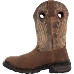 'Rocky' Men's 11" Ram's Horn EH Western Square Toe - Western Dark Brown 13 'Rocky' Men's 11" Ram's Horn EH Western Square Toe - Western Dark Brown -Sports Footwear Shop RKW0393 instep profile 1024x1024@2x