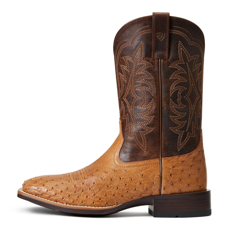 'Ariat' Men's 11" Night Life Ultra Western Square Toe - Ranger Smooth Quill Ostrich / Beam Brown 1 'Ariat' Men's 11" Night Life Ultra Western Square Toe - Ranger Smooth Quill Ostrich / Beam Brown