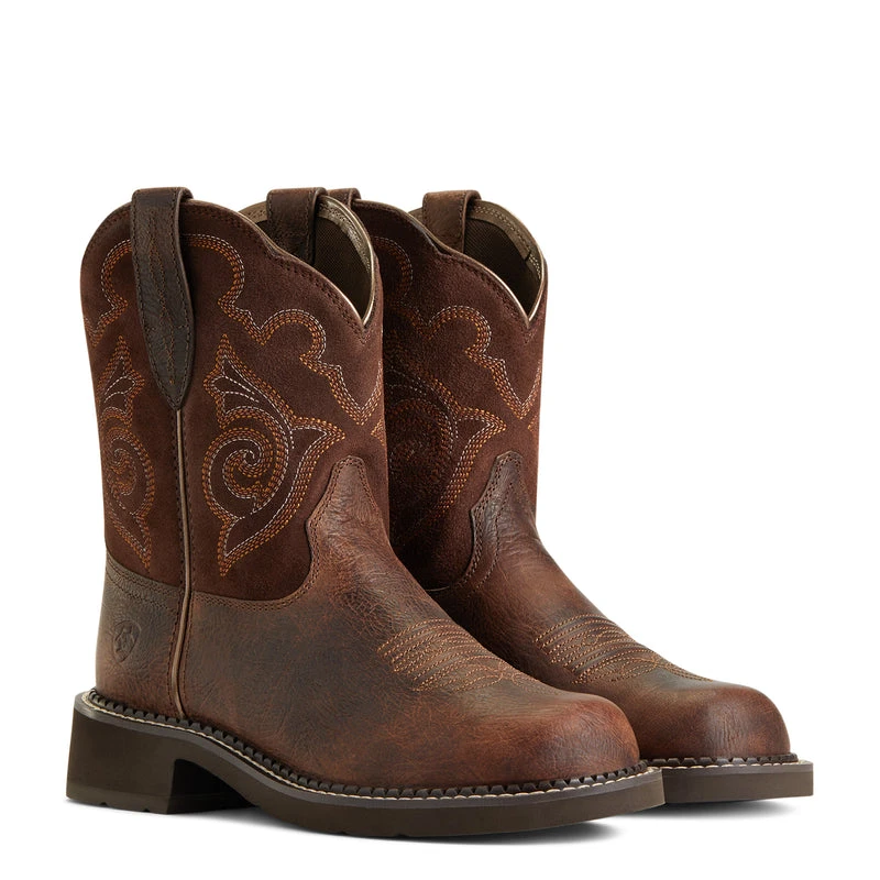 'Ariat' Women's 8" Fatbaby Heritage Tess Western Round Toe - Forest Brown / Jamocha 7 'Ariat' Women's 8" Fatbaby Heritage Tess Western Round Toe - Forest Brown / Jamocha - Image 7