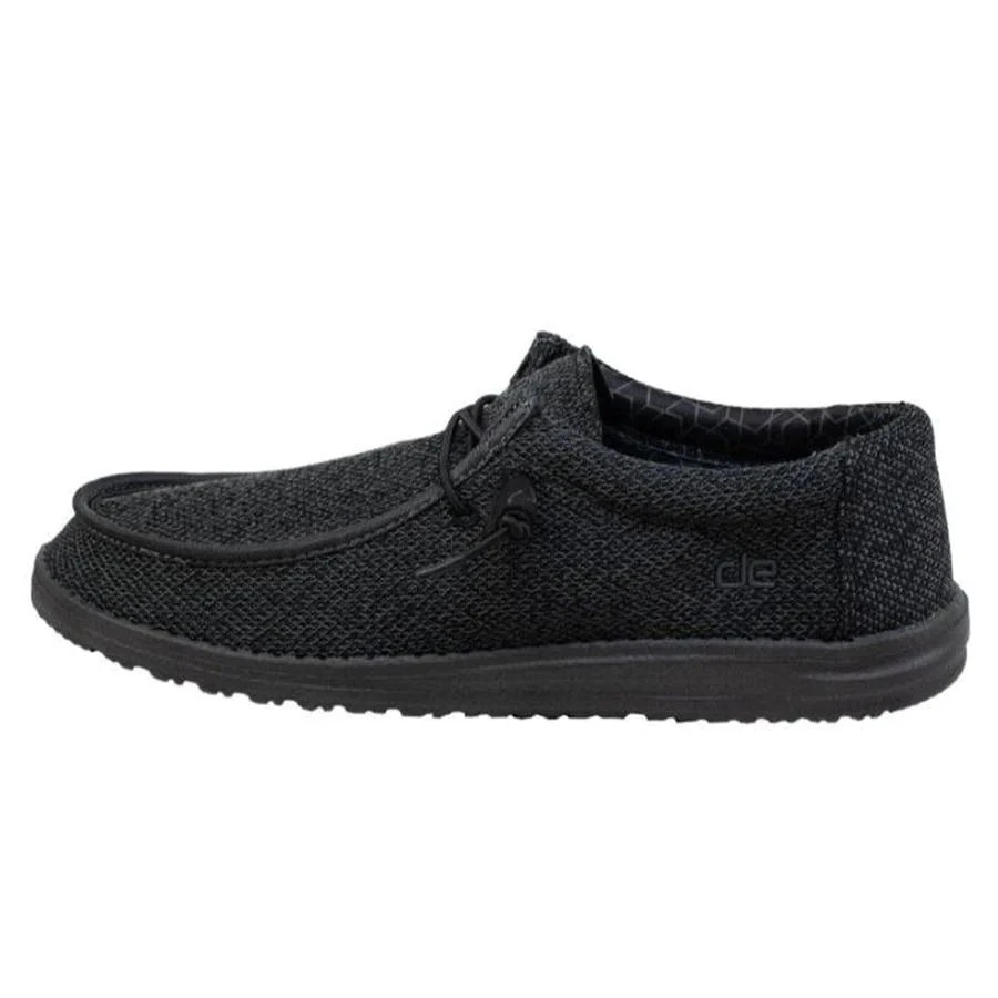 'Hey Dude' Men's Wally Sox Micro - Total Black 6 'Hey Dude' Men's Wally Sox Micro - Total Black - Image 6