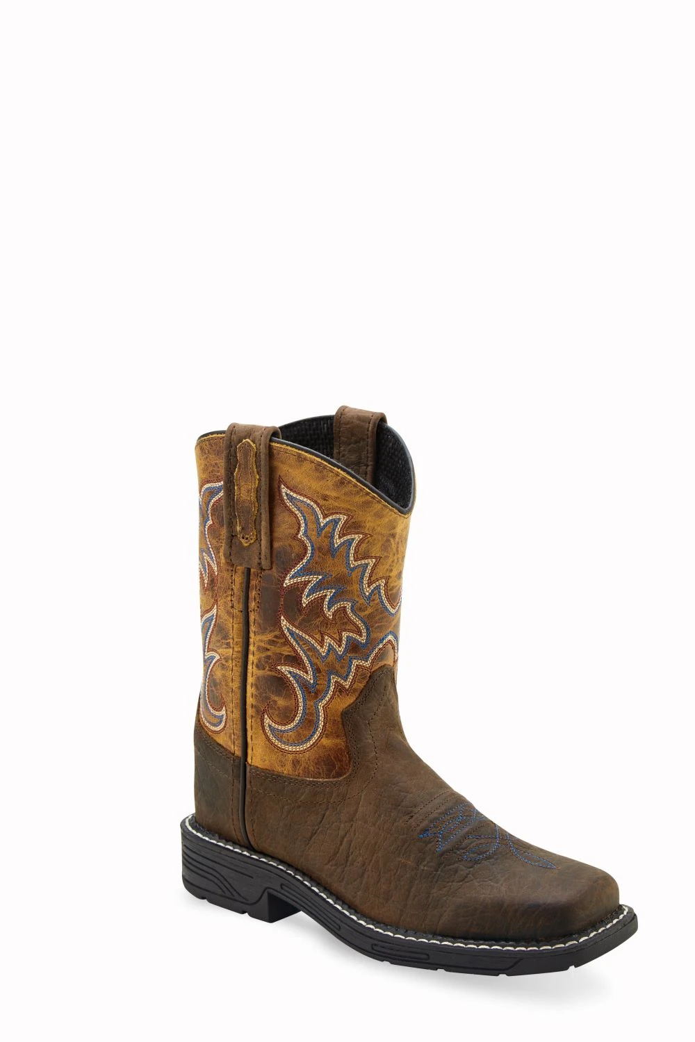 'Old West' Children's Western Square Toe - Brown / Tan 1 'Old West' Children's Western Square Toe - Brown / Tan