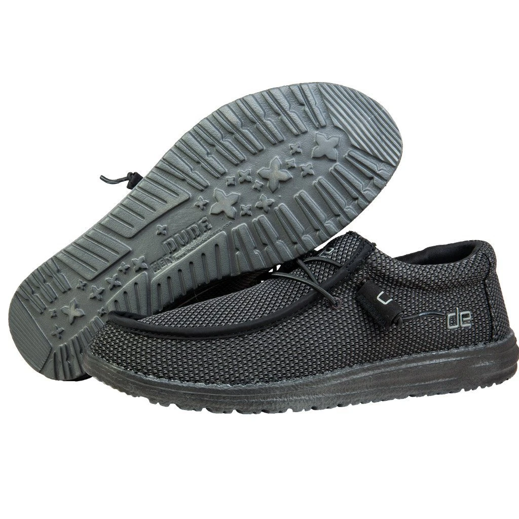 'Hey Dude' Men's Wally L Sox - Black 2 'Hey Dude' Men's Wally L Sox - Black - Image 2