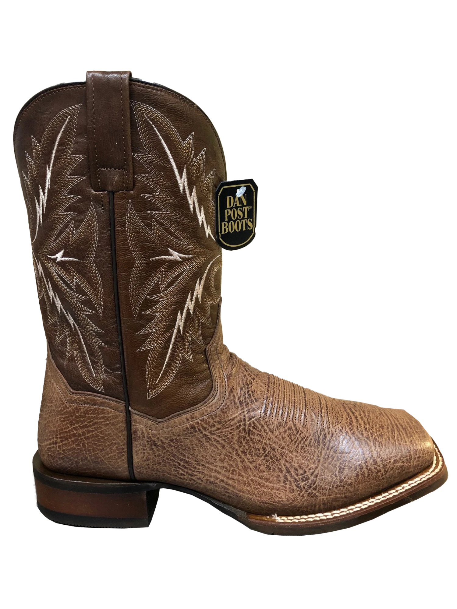 'Dan Post' Men's 11" Western Square Toe - Brown / Cognac 1 'Dan Post' Men's 11" Western Square Toe - Brown / Cognac