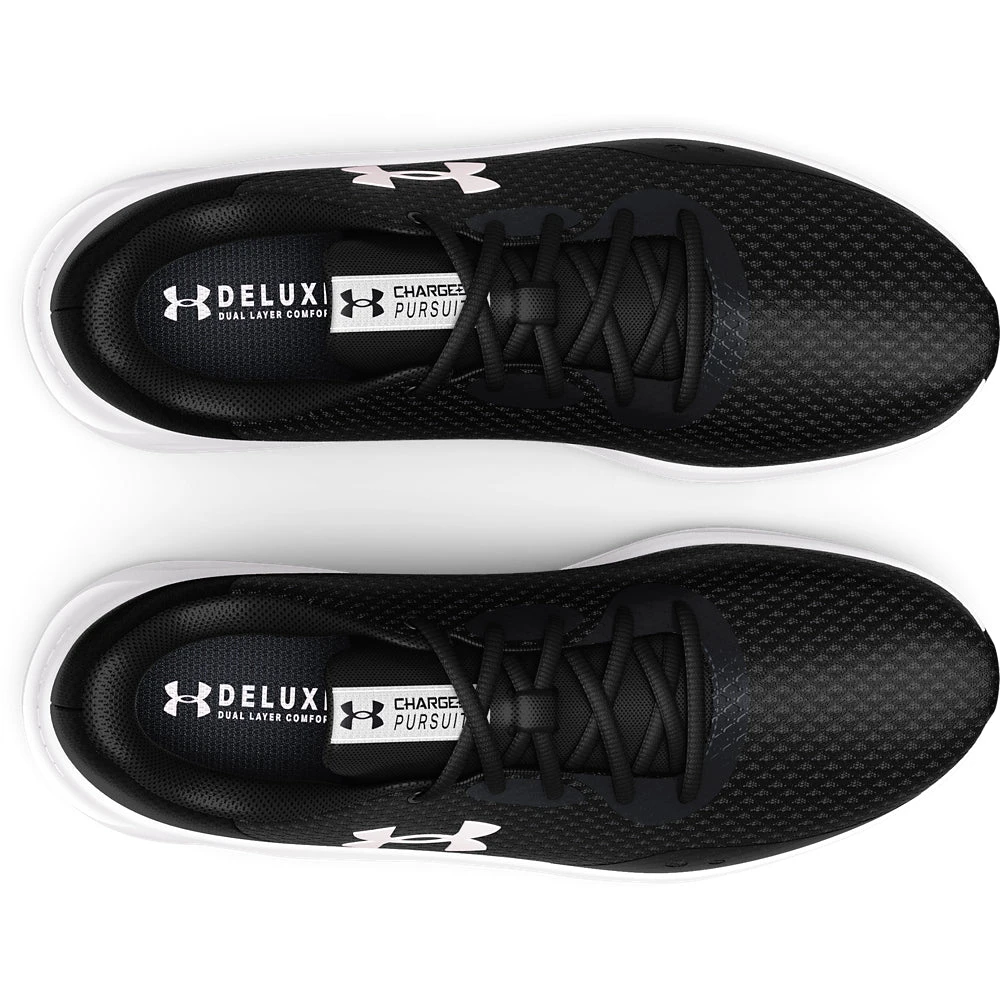 'Under Armour' Men's Charged Pursuit 3 - Black / White 2 'Under Armour' Men's Charged Pursuit 3 - Black / White - Image 2