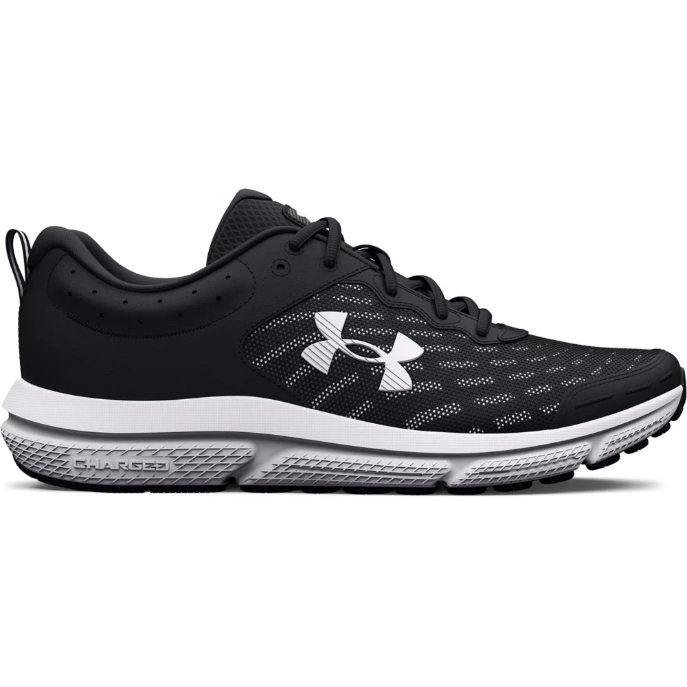 'Under Armour' Men's Charged Assert 10 - Black / White (Extra Wide) 1 'Under Armour' Men's Charged Assert 10 - Black / White (Extra Wide)